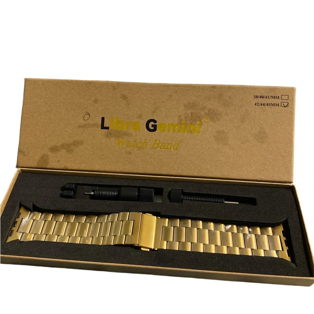Libra Gemini Stainless Steel Wristband Compatible with Apple Watch 42/44/45 mm